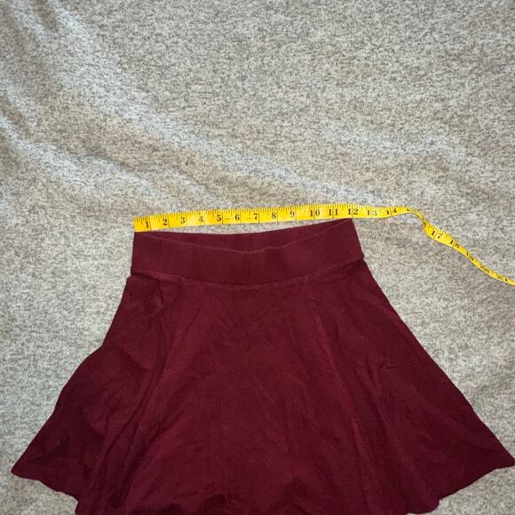 Burgundy Red A-Line Skirt - Picture 5 of 7